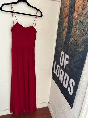 ERIN by Erin Fetherston Red Spaghetti Strap Maxi Dress